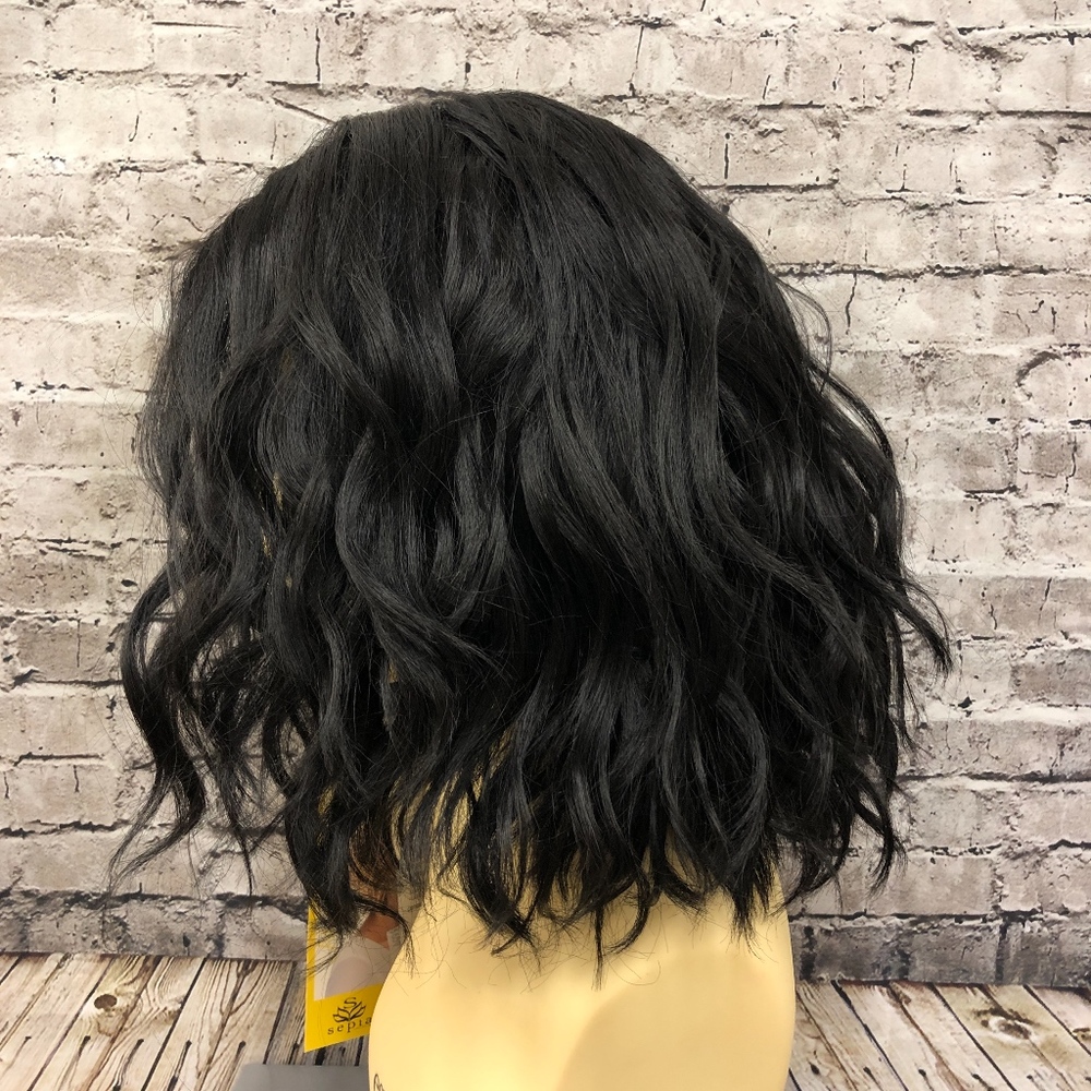 Peagan synthetic lace front wig 1B NWT - Picture 4 of 7
